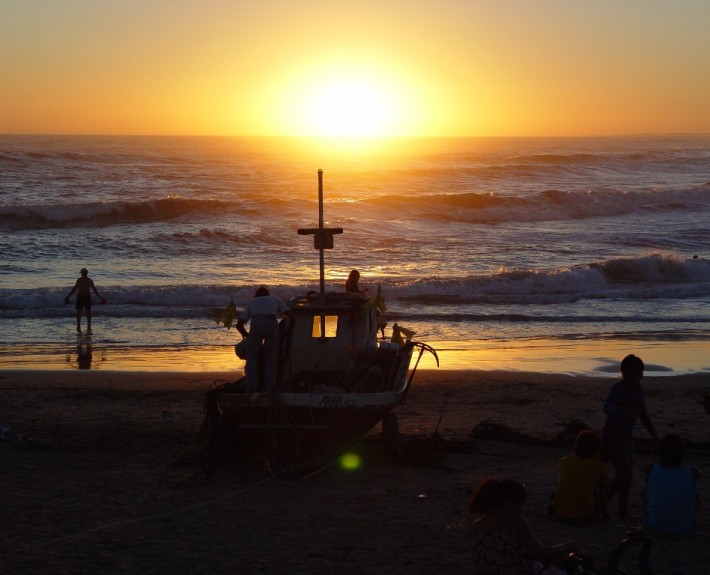 Small fishing boat in Rocha, Uruguay